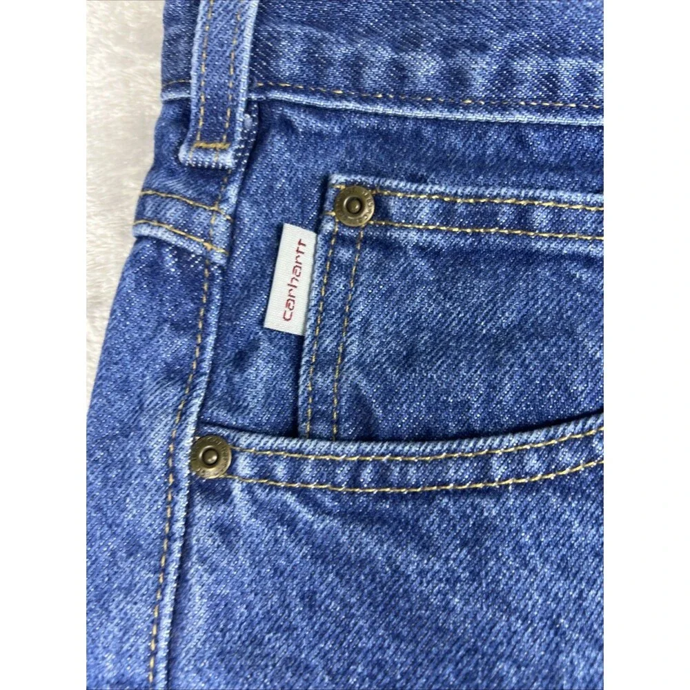 Carhartt Relaxed Fit Mens Blue Denim Jeans 50x30 b17